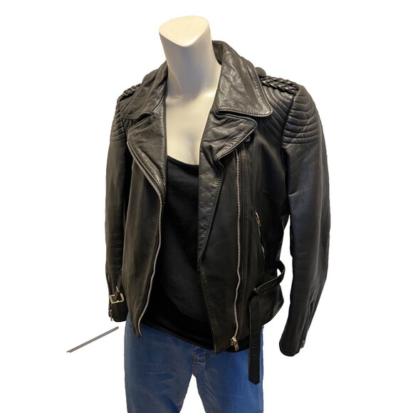 HARLEY DAVIDSON HEIN GERICKE Women's Vtg 80s Black Leather Motorcycle Jacket Sm - Picture 3 of 12